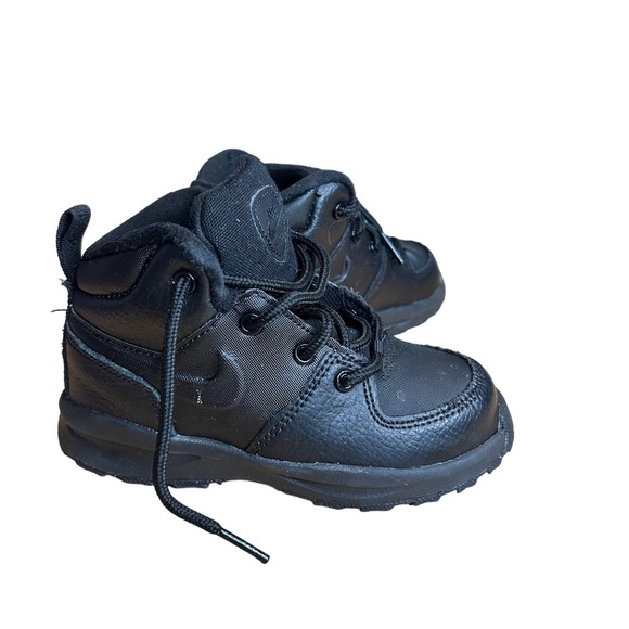Nike Manoa LTR Boots Shoes (PS) Black Little Kids School - Picture 4 of 6